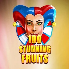 100 Stunning Fruits slot logo by SYNOT Games at Rocket Riches Casino