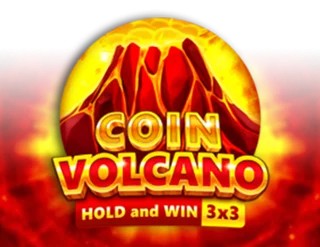Coin Volcano slot logo by 3 Oaks Gaming at Rocket Riches Casino