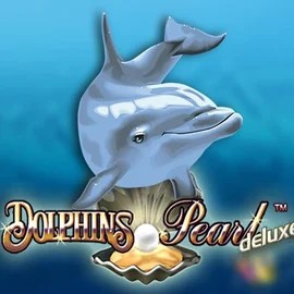 Official Slots logo: Dolphins Pearl Deluxe by Novomatic at Rocket Riches Casino
