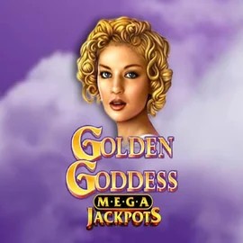 Jackpots logo of Golden Goddess Megajackpots from IGT at Rocket Riches Casino
