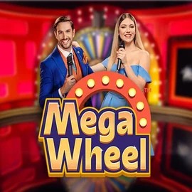 Mega Wheel slot logo by Pragmatic Play at Rocket Riches Casino