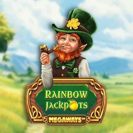 Rainbow Jackpots Megaways online game logo by Red Tiger Gaming on rocketriches.eu