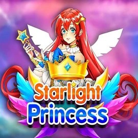 Starlight Princess logo by Pragmatic Play at Rocket Riches Casino