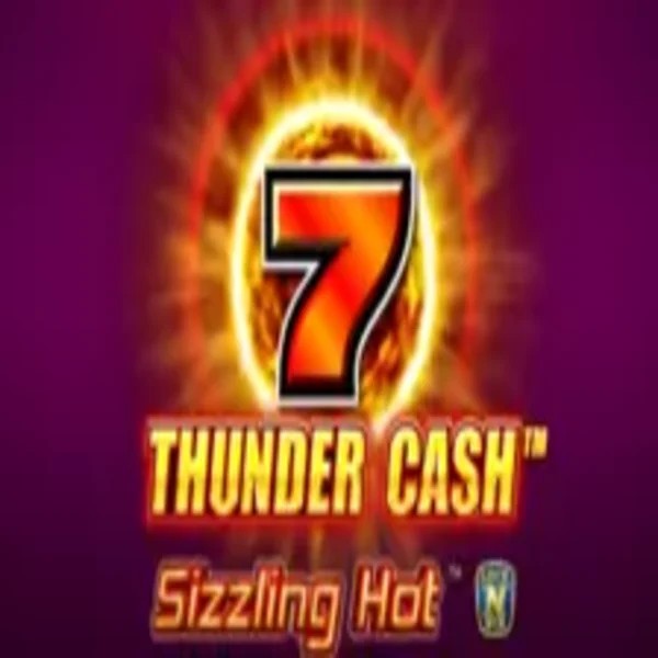 Slots logo of Thunder Cash Sizzling Hot from Novomatic at Rocket Riches Casino