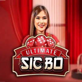 Ultimate Sic Bo slot logo by Ezugi at Rocket Riches Casino